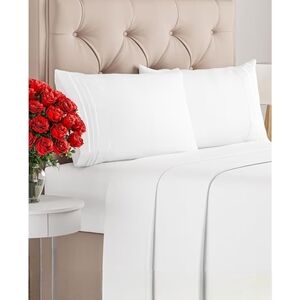 CGK linens by CGK 4 Piece Full Microfiber Sheets Set - WHITE